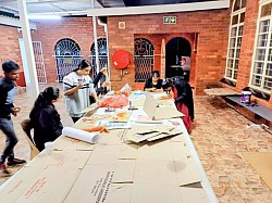 Diwali float preparation photo